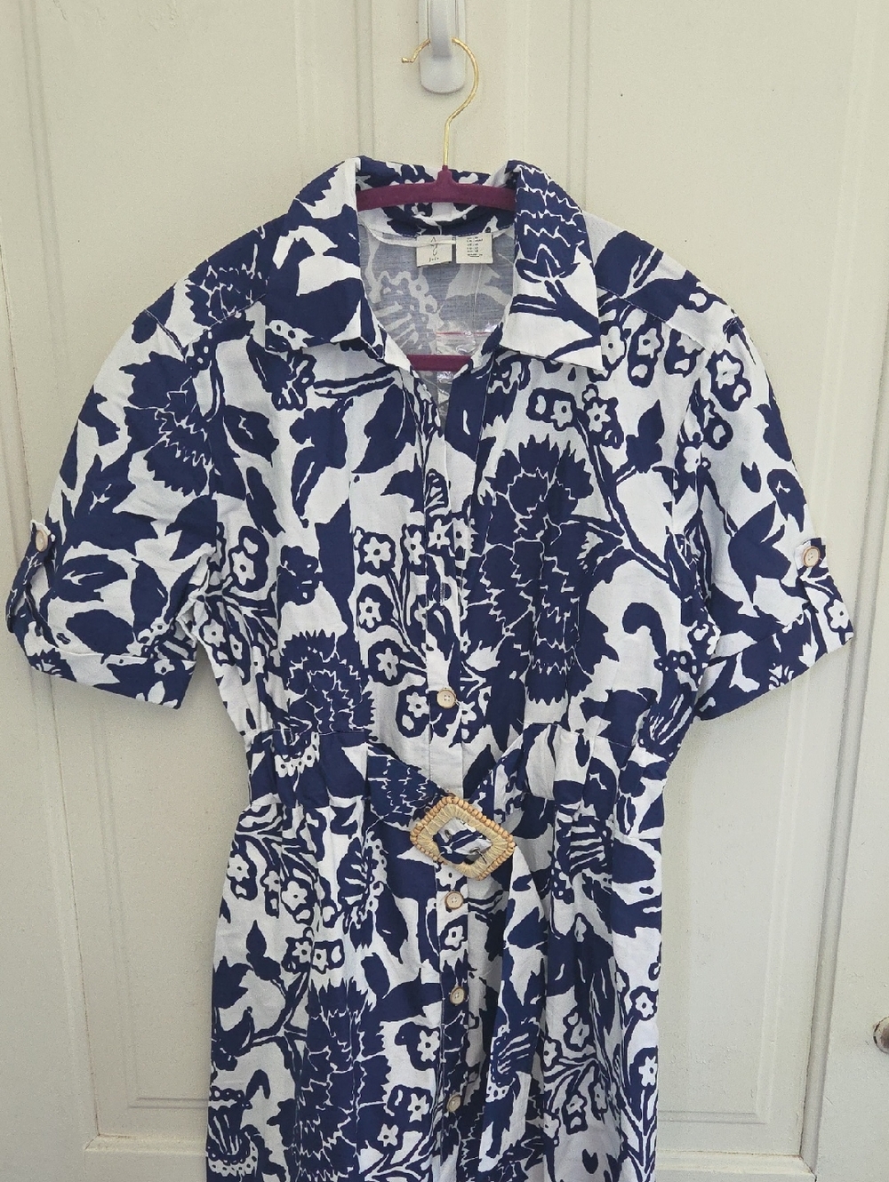 Joie Santorini Blue And White Button Down Dress - Picture 3 of 9